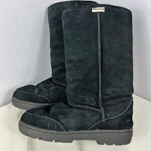 Bearpaw Womens Emma Casual Boots Shoes 8 Medium Height Black